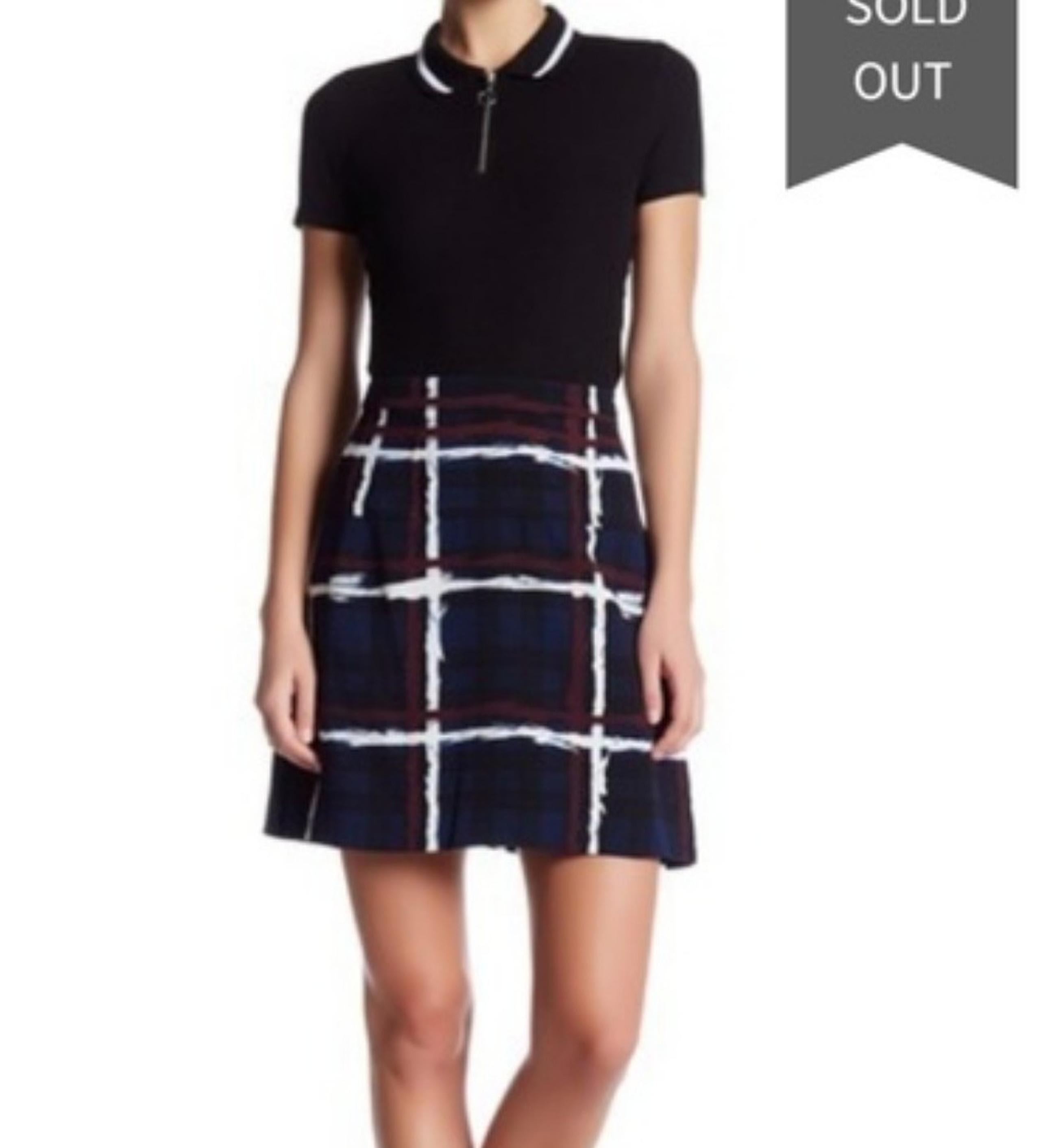 Marc By Marc Jacobs Plaid Print Lined Skirt