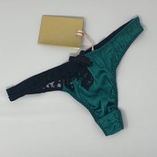 Agent Provocateur Nayeli SOIREE Green Black Thong AP2 Small NWT *SALE*