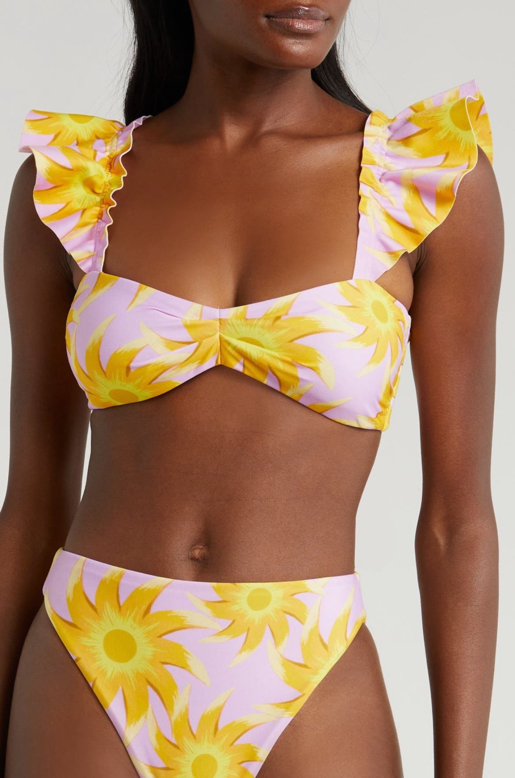 Farm Rio Sunny Side Bandeau Bikini Top, Size Small, 120