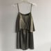 Elizabeth And James Metallic gold cotton blend spaghetti strap tiered dress S
