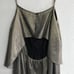 Elizabeth And James Metallic gold cotton blend spaghetti strap tiered dress S