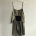 Elizabeth And James Metallic gold cotton blend spaghetti strap tiered dress S