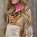 Wavy double blonde gold highlight hd wig