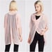 All Saints Itat Twist Tee Small Candy Pink open knit flowy sheer oversized