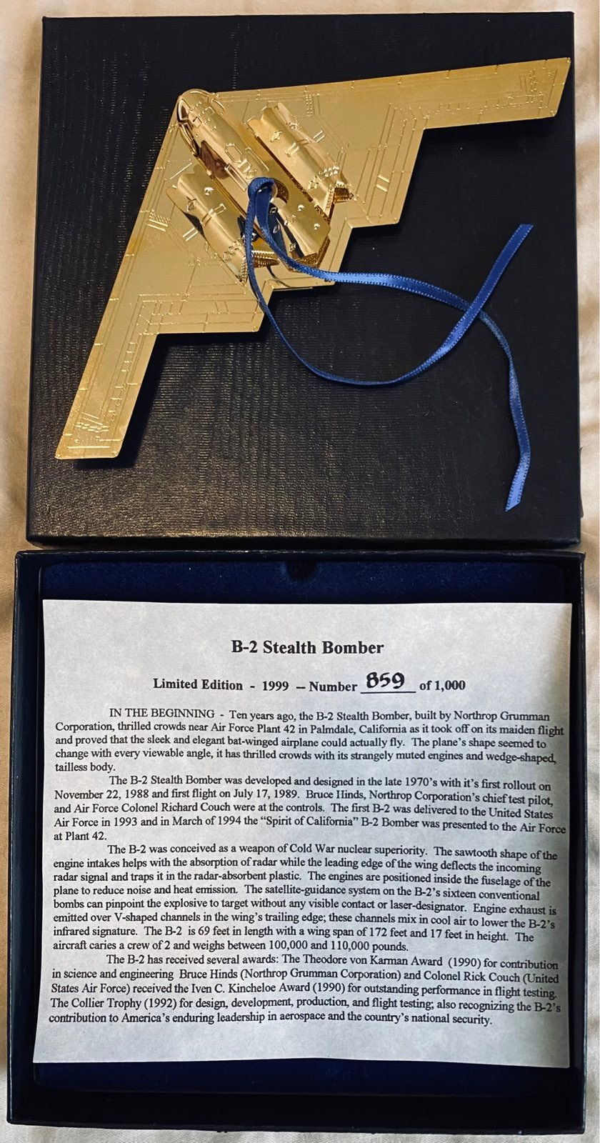 B2 Bomber Christmas Ornament