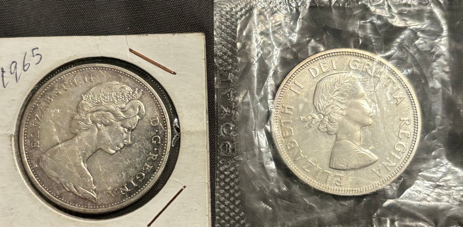 1965 Canadian Dollar and Quebec Silver Dollar