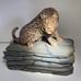 Fred clements wooden leopard carving