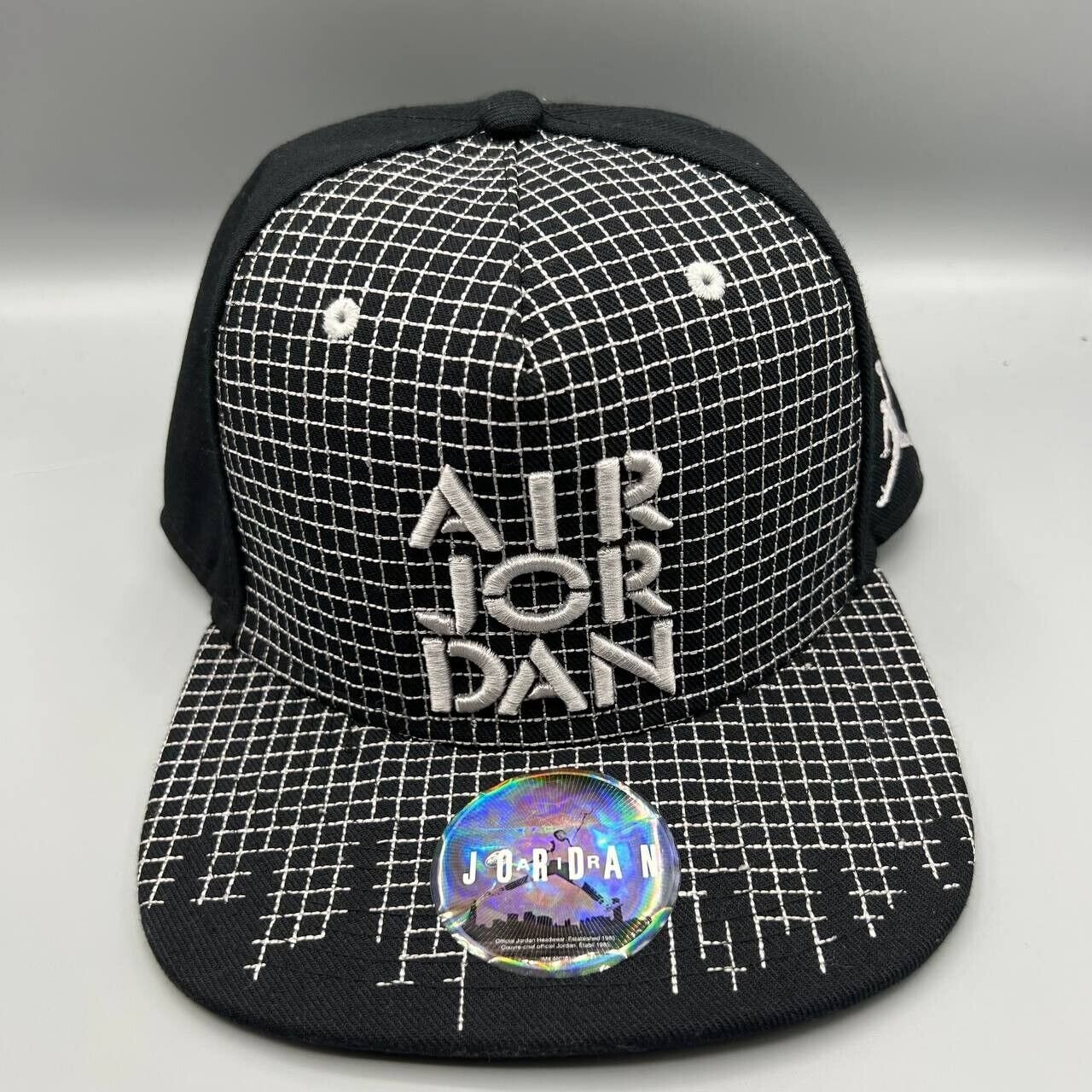 Air Jordan Hat Men Black Embroidered Logo Jumpman Snap Back Cap