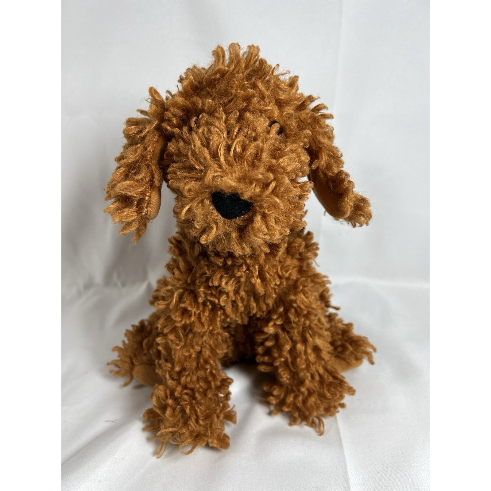 Jellycat Cooper Doodle Dog AUTHENTIC Plush Stuffed Animal SOFT Brown Curly~EUC