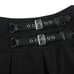 Sexy Rare Gothic Pleated Mini Bondage Skirt With Undershorts