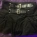 Sexy Rare Gothic Pleated Mini Bondage Skirt With Undershorts