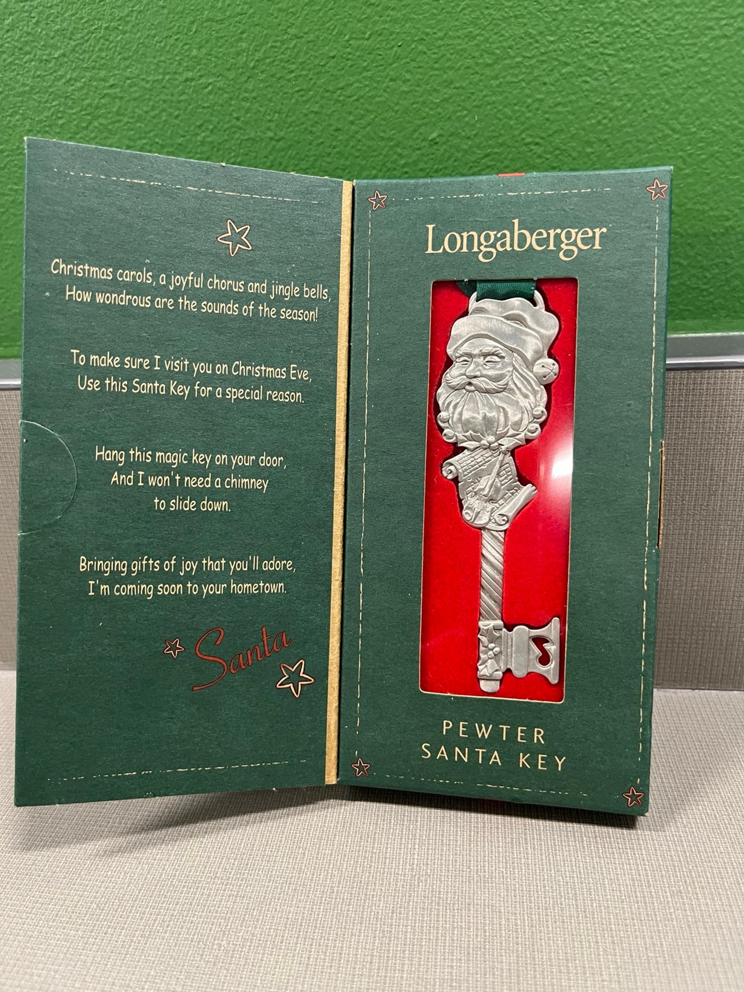Longaberger Pewter Santa Key