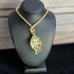 Cz Micro Pave Joker Pendant with 14K GP Rope Chain