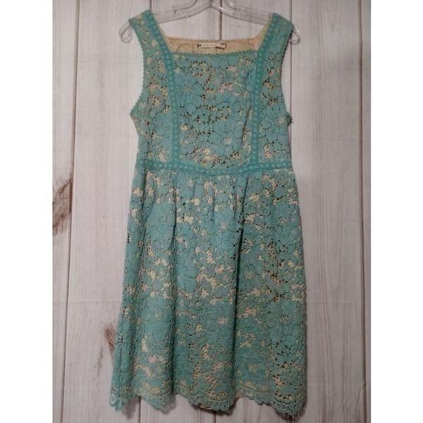 Chelsea & Violet Dress Ladies Medium Blue Lace Sleeveless