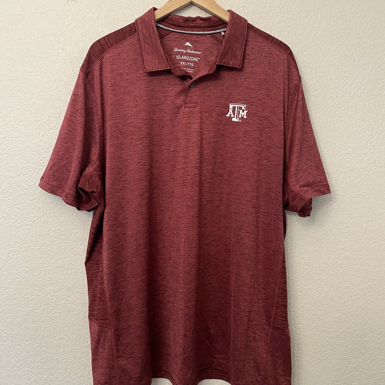 Tommy Bahama Polo Shirt Mens XXL Island Zone Texas A&M Polo Upf 30 EUC