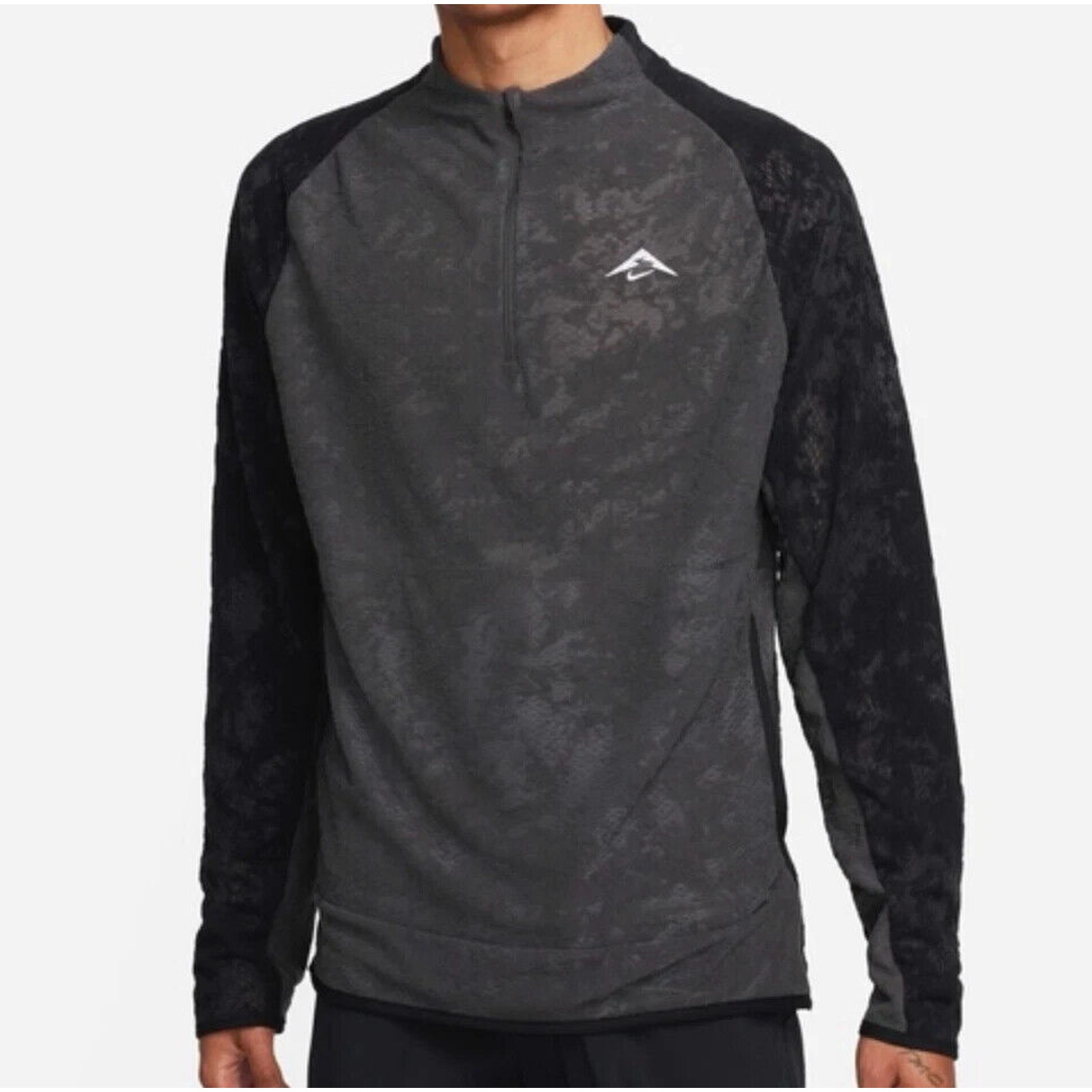 NIKE Trail DRI-Fit Midlayer Men's Running Anthracite Grey Sz S (FB7535-060)