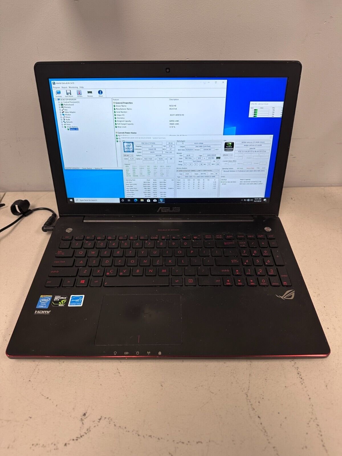 Asus G550JK 15.6 GAMING Laptop Core i7 (16GB RAM, 2TB HDD) NVIDIA GTX 850M