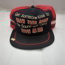 Vintage 80s 90s Blow Your Horn 3 Stripe Trucker Hat Rare Retro Funny Joke