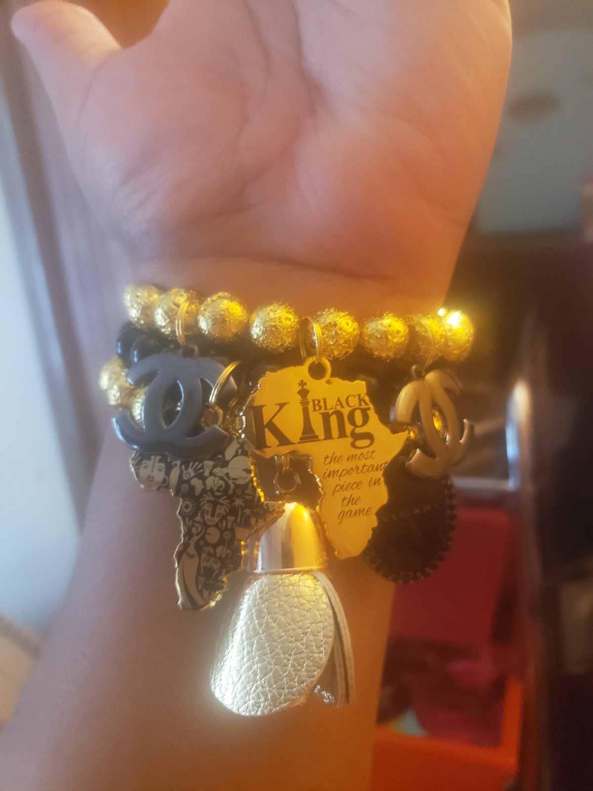 Black and Gold King Bracelet