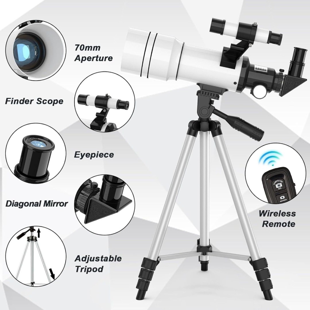 ToyerBee Telescope for Adults & Kids, 70mm Aperture Astronomical Refractor