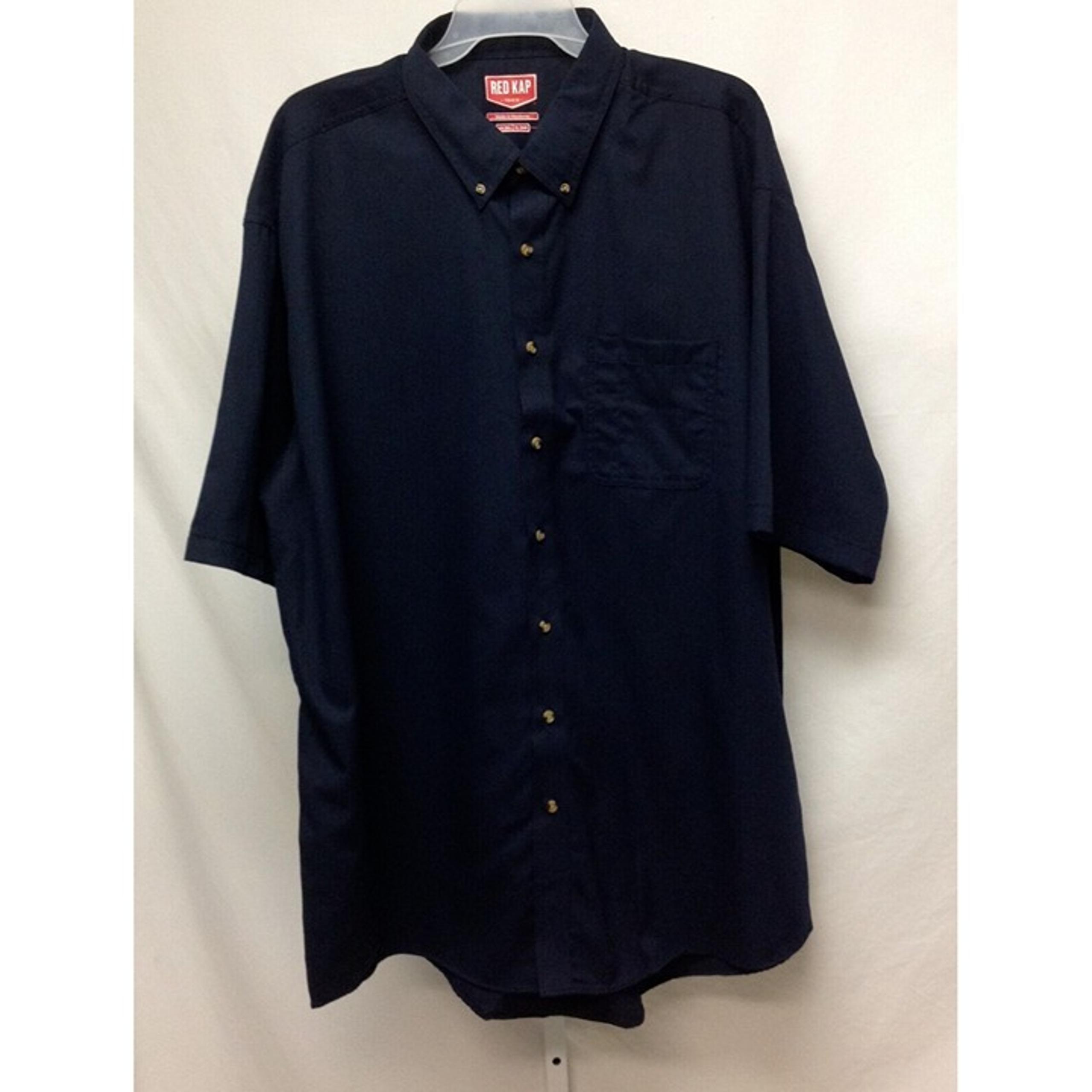 Red Kap Mens Blue Short Sleeve Button Down Work Uniform Shirt Size 3XL NWOT