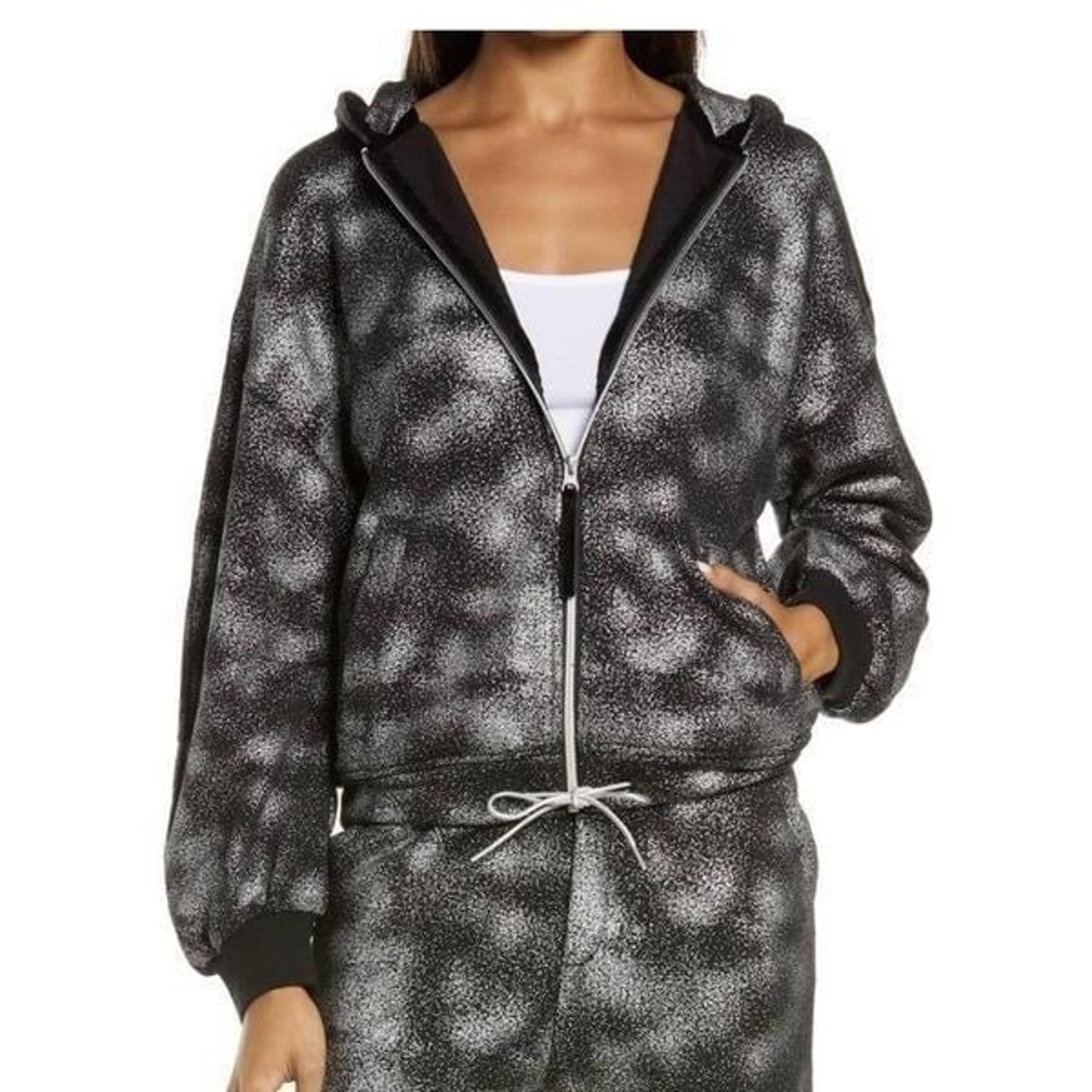UGG ABBI ZIP UP HOODIE SWEATER METALLIC