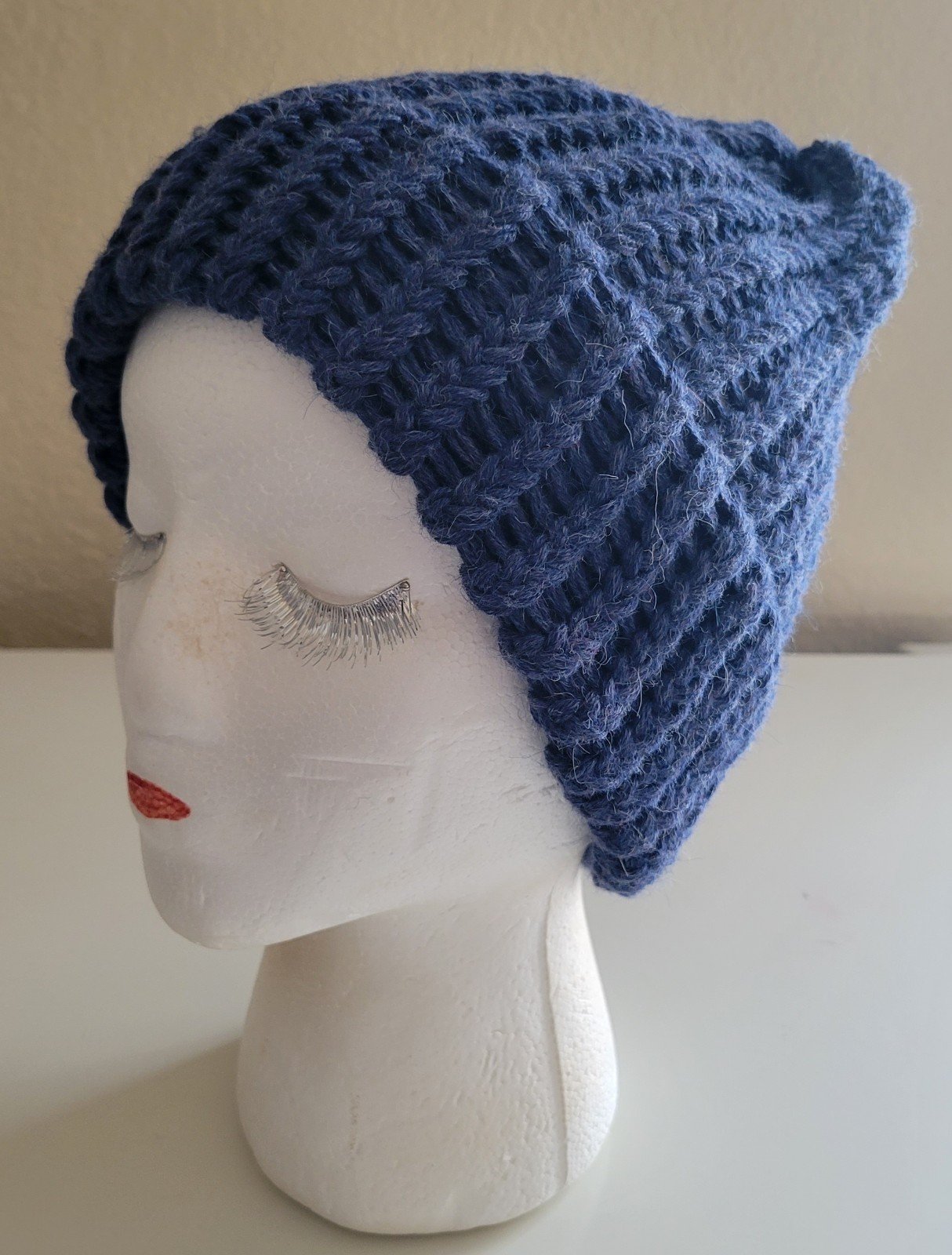 100% alpaca ADULT toboggan hat (denim)