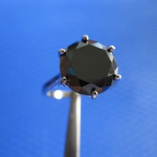 4.75ct 100% REAL NATURAL BLACK DIAMOND RING, CERTIFICATE,FR EE DIA TESTER Size 7