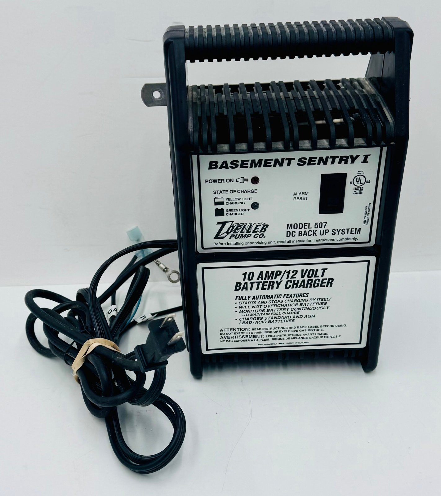 Zoeller Basement Sentry I Model 507 12V 10 Amp Battery Charger