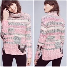 Anthro Sparrow Alma Knit Pink Sweater