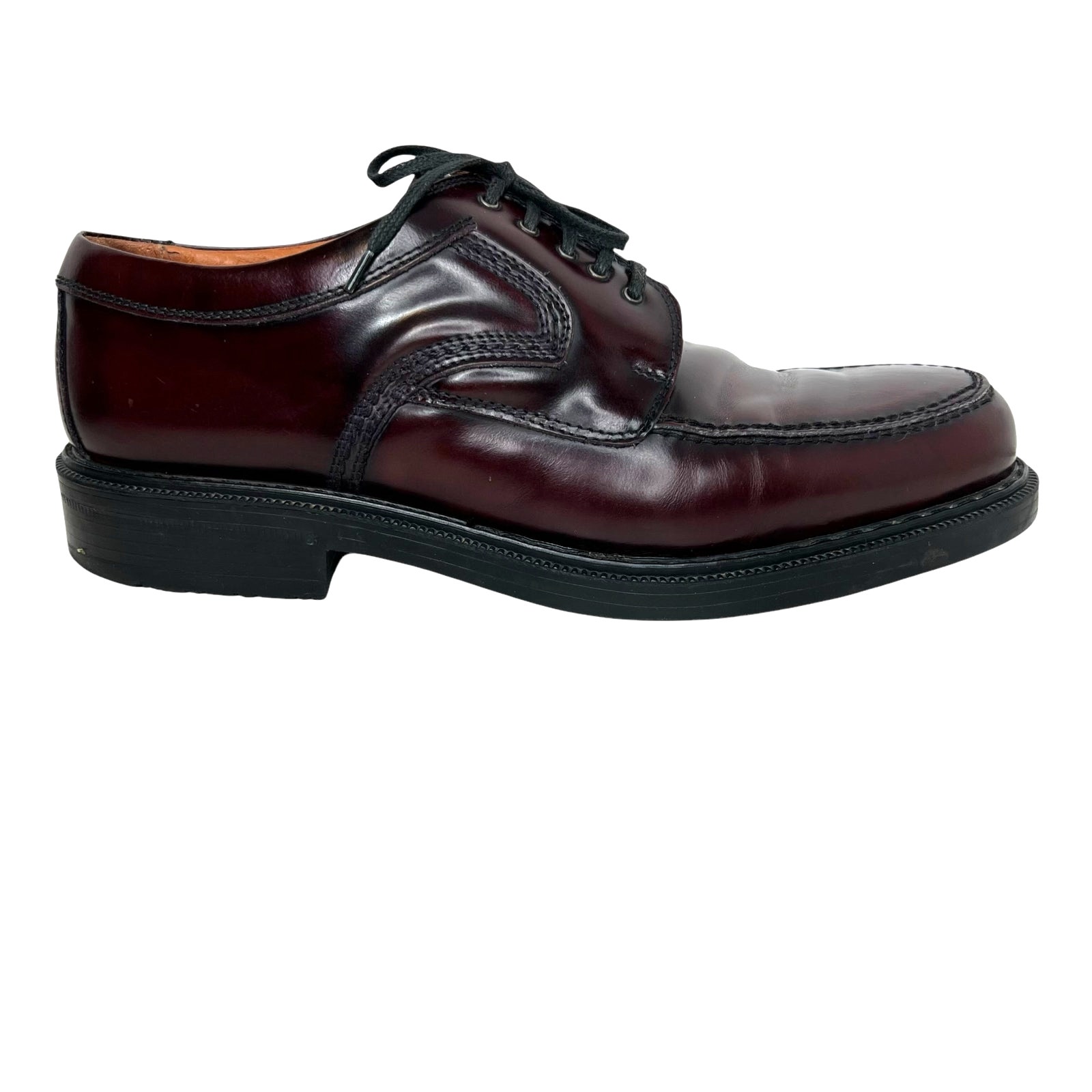 JOHNSTON & MURPHY Derby Leather Shoes in Burgundy Men's Size 9.5 M