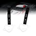 NEW 2PCS SPACE HEART WHITE JDM TSURIKAWA RING Black Handle Strap Drift Charm