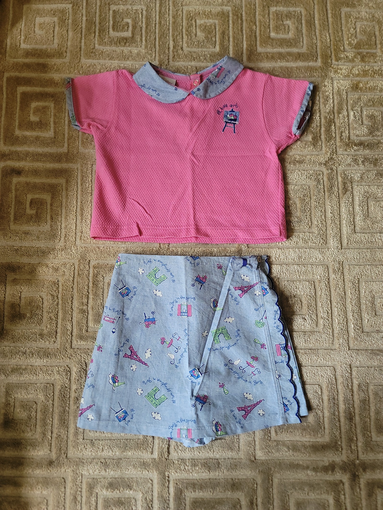 90s Carter's Paris Art Outfit