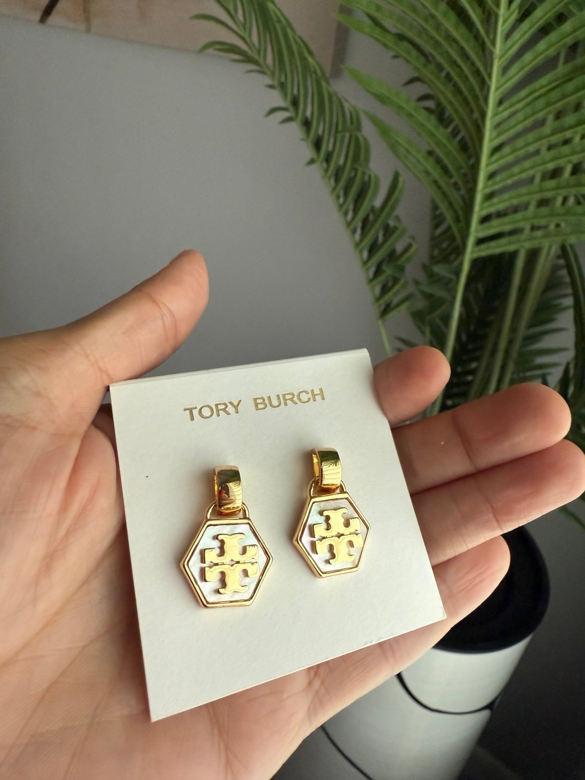 Mother of Pearl Tory Burch Earrings