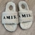 AMIRI Logo-Embroidered Shearling Slippers