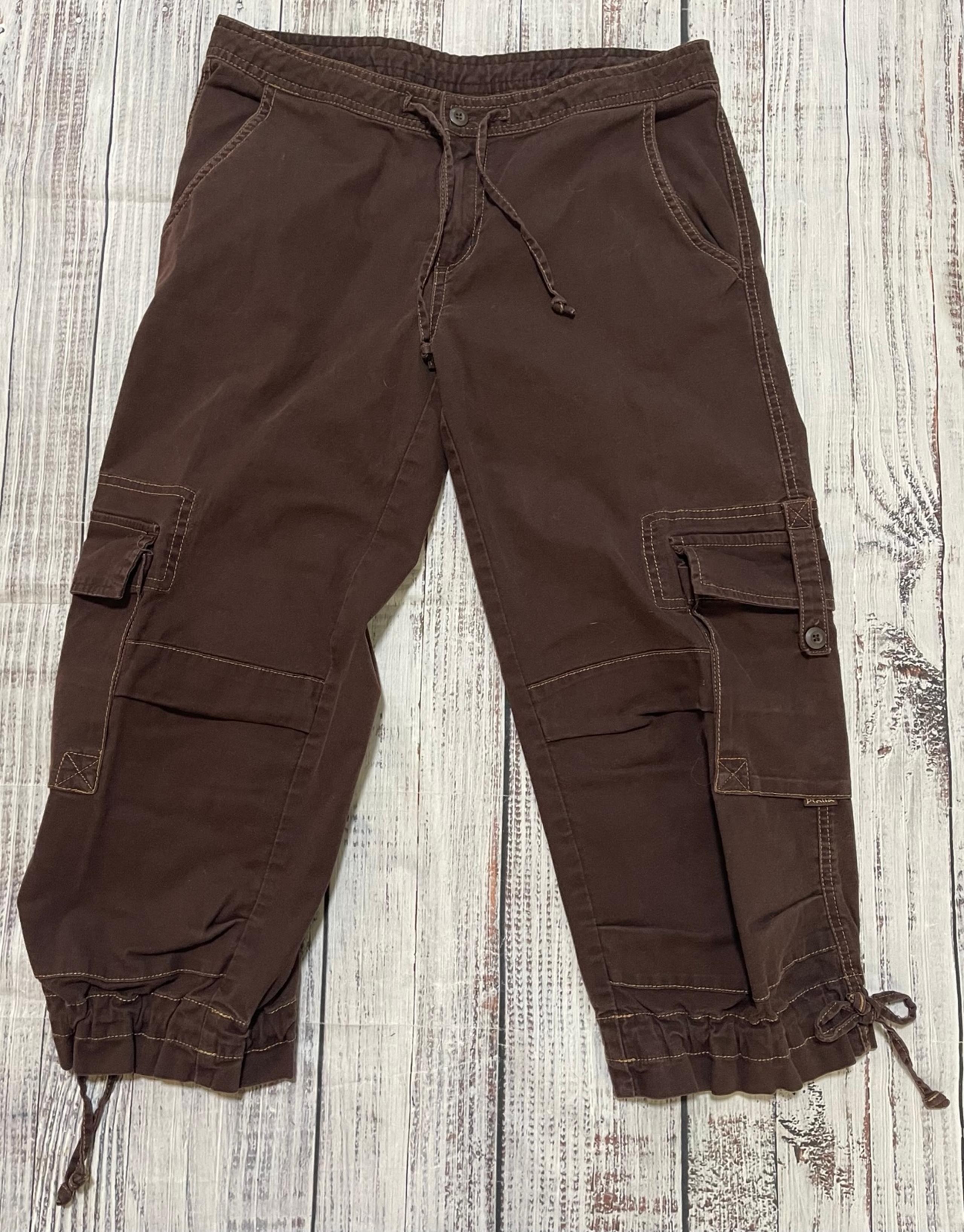 Prana - Vintage Prana Brown Cargo Capri Pants Size 8