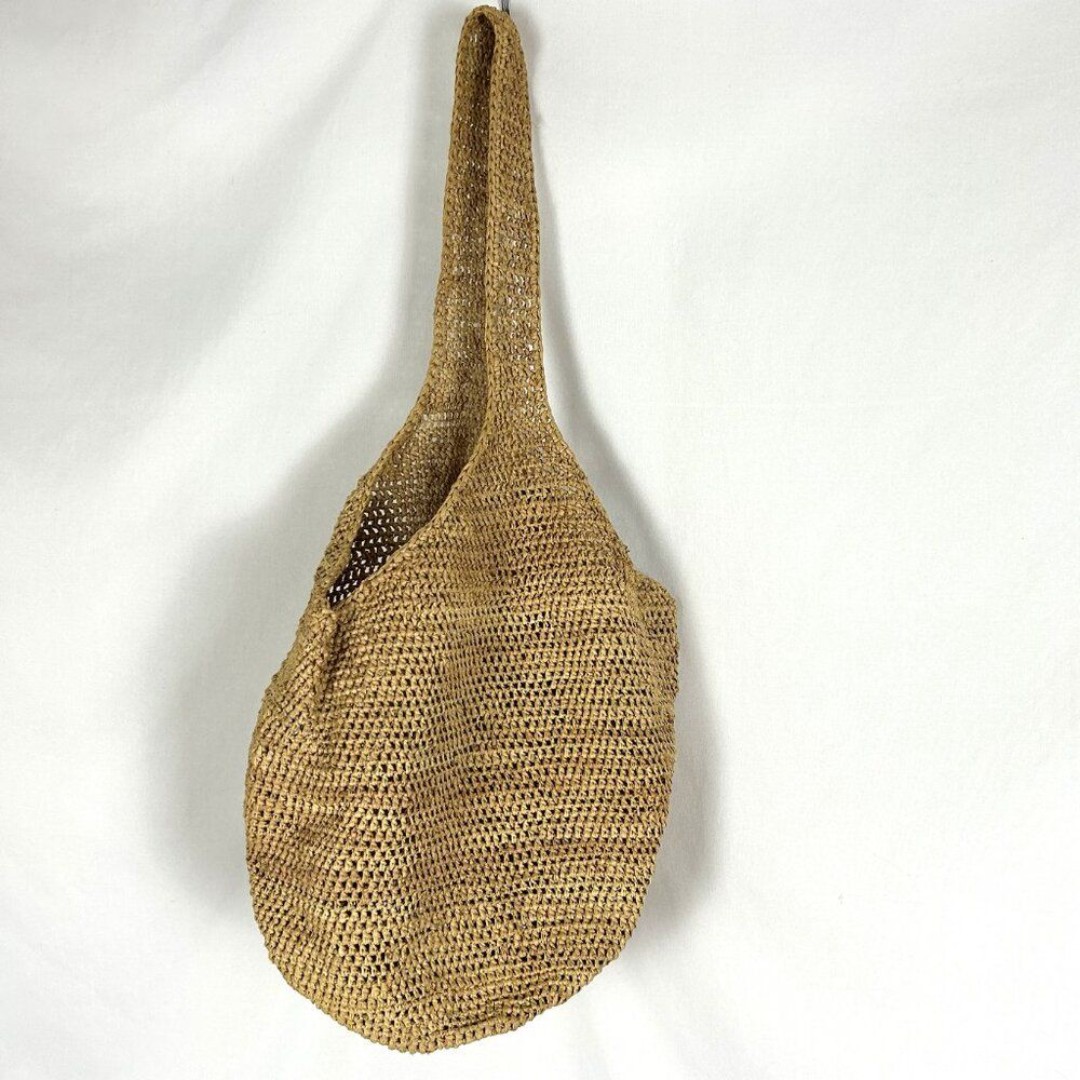 Vintage HELEN KAMINSKI Carillo Woven Raffia Sac Shoulder Bucket Bag