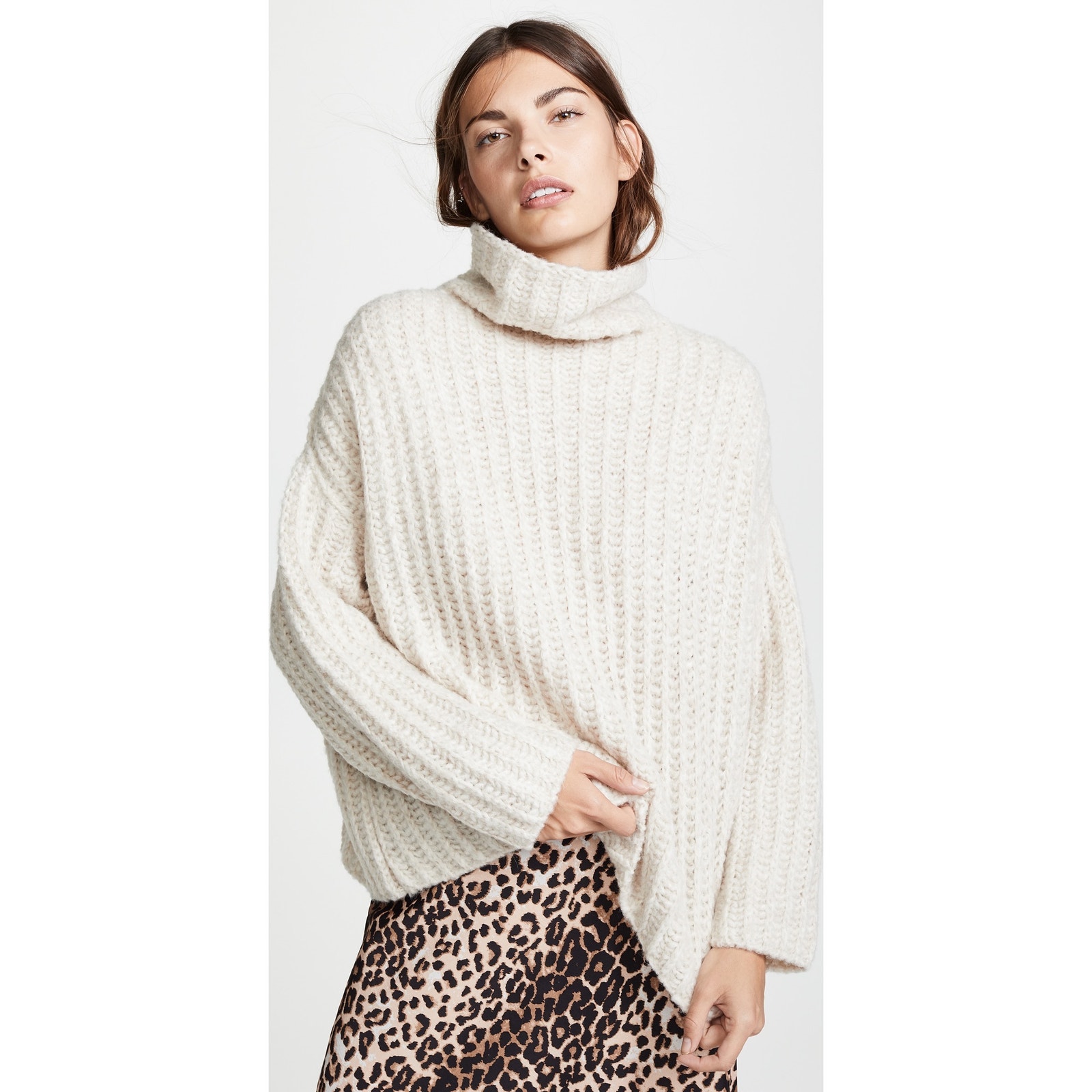 Free People Fluffy Fox Oversized Sweater