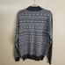 Peter Millar Wool Blend Gray FairIsle Snowflake Sweater Size M