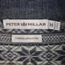 Peter Millar Wool Blend Gray FairIsle Snowflake Sweater Size M