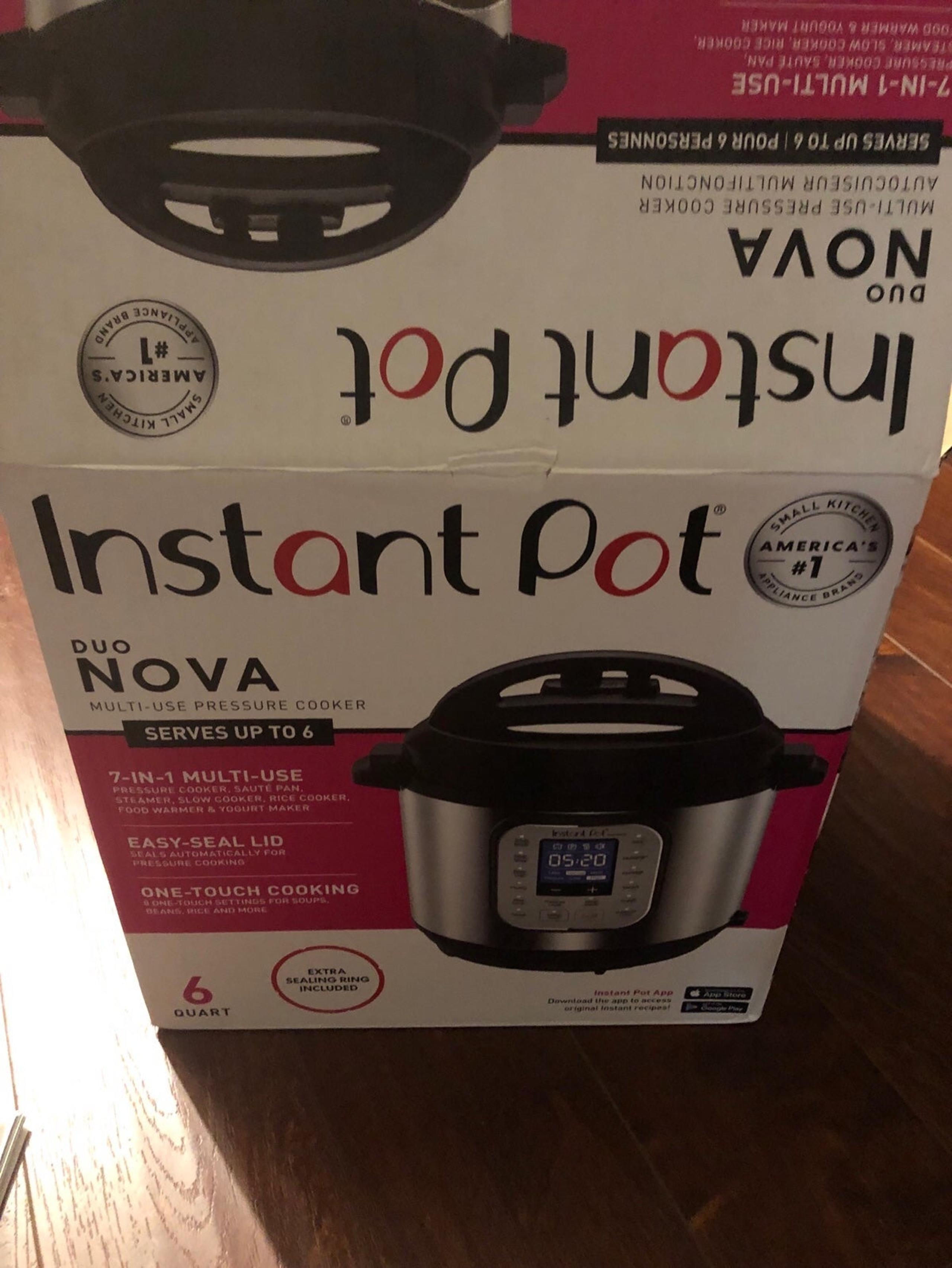 6 Quart 7-in-1 Instant Pot Duo Nova Electric Pressure Cooker