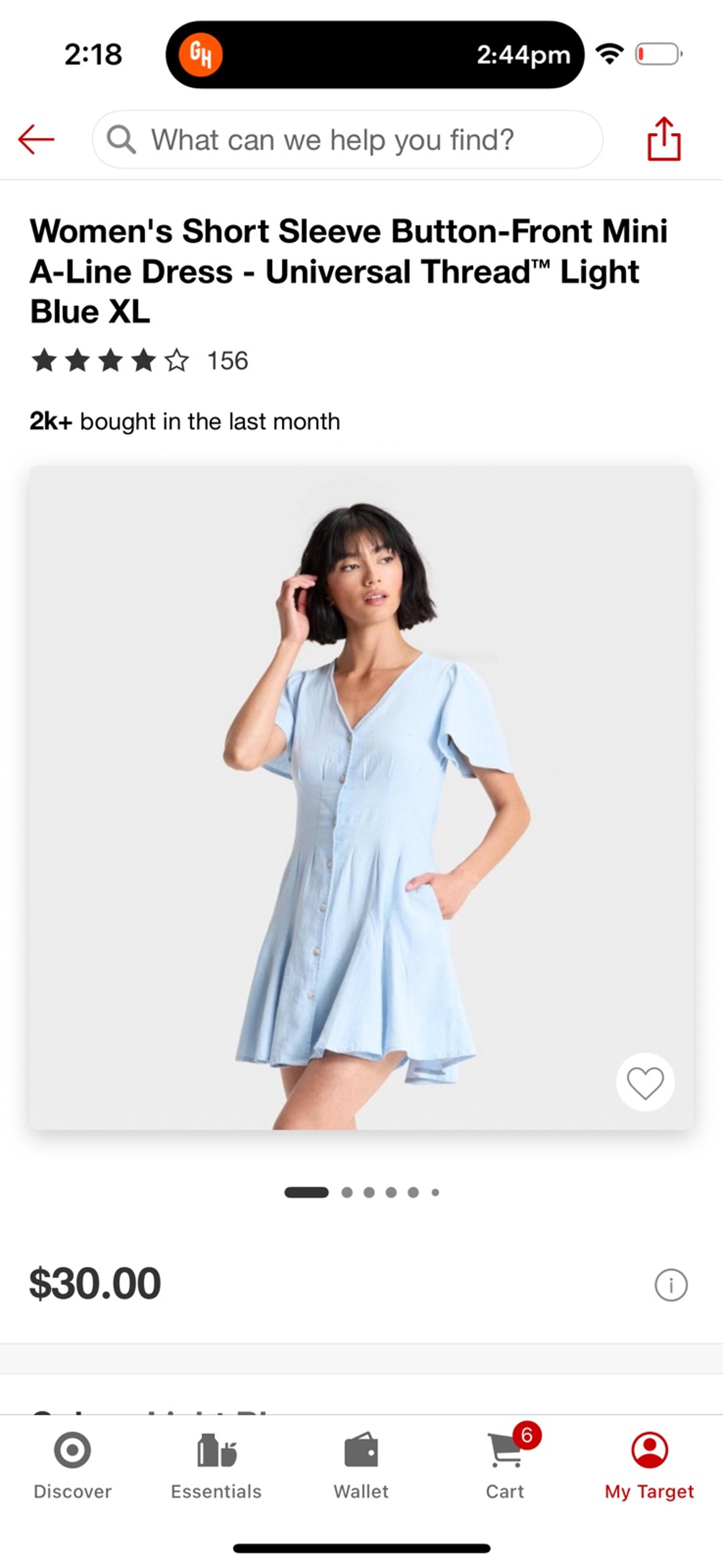 Target blue dress NWT