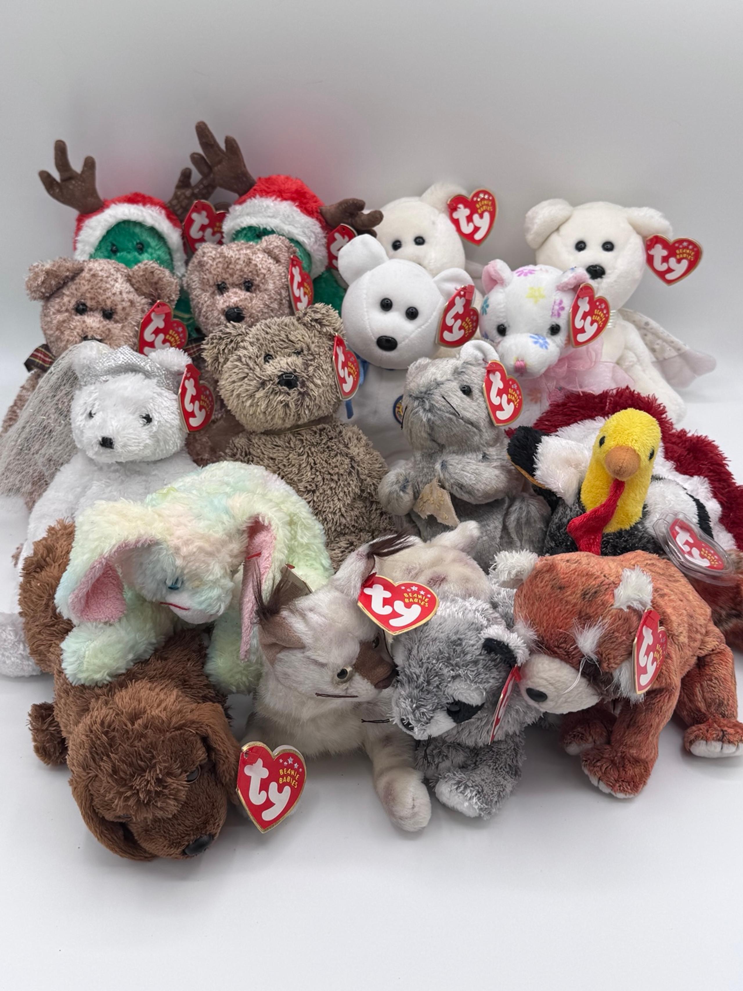 Beanie Babies TY -Hang Tag 10th Gen & Tush Tag 11th Gen Set of 17 Babies