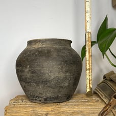 Vintage Black Rustic Vessel