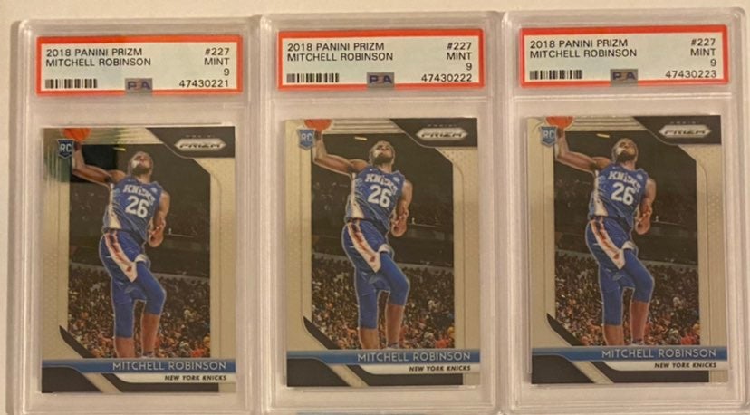 MITCHELL ROBINSON PSA 9 Prizm RC lot x3!