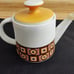 Vtg. Sienna Ware porcelain teapot; Imperial International, Japan.