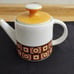 Vtg. Sienna Ware porcelain teapot; Imperial International, Japan.