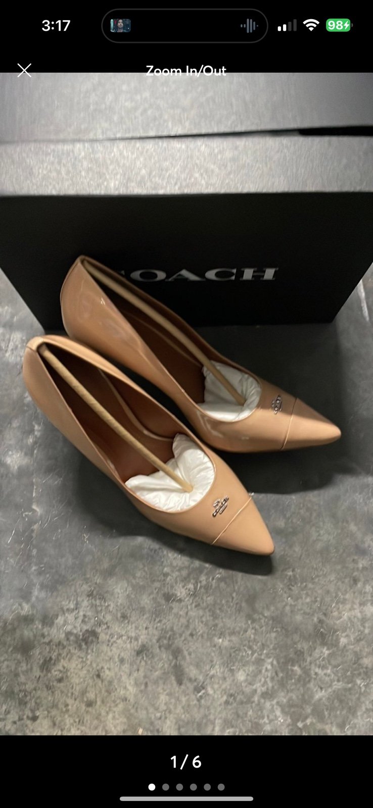 Coach Patrice heels beige stilleto Msrp 199 W3