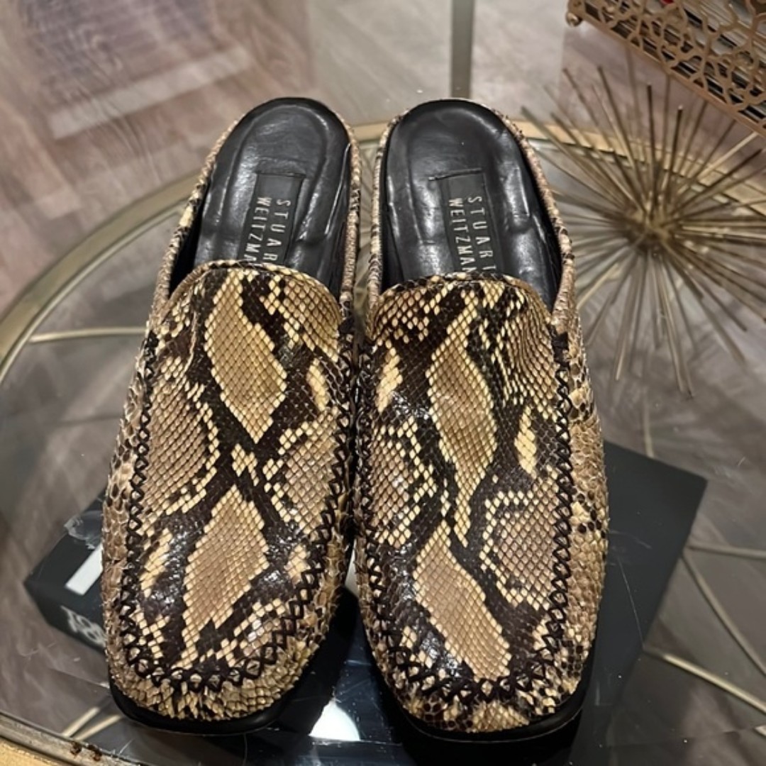 Vintage Stewart Weitzman Snakeskin Clogs