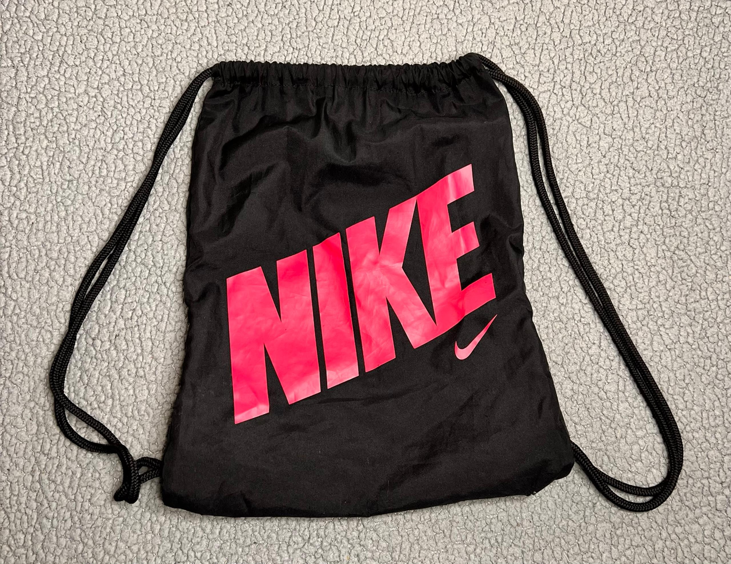 Nike Graphic Gym Sack Kids Black And Pink 12 L